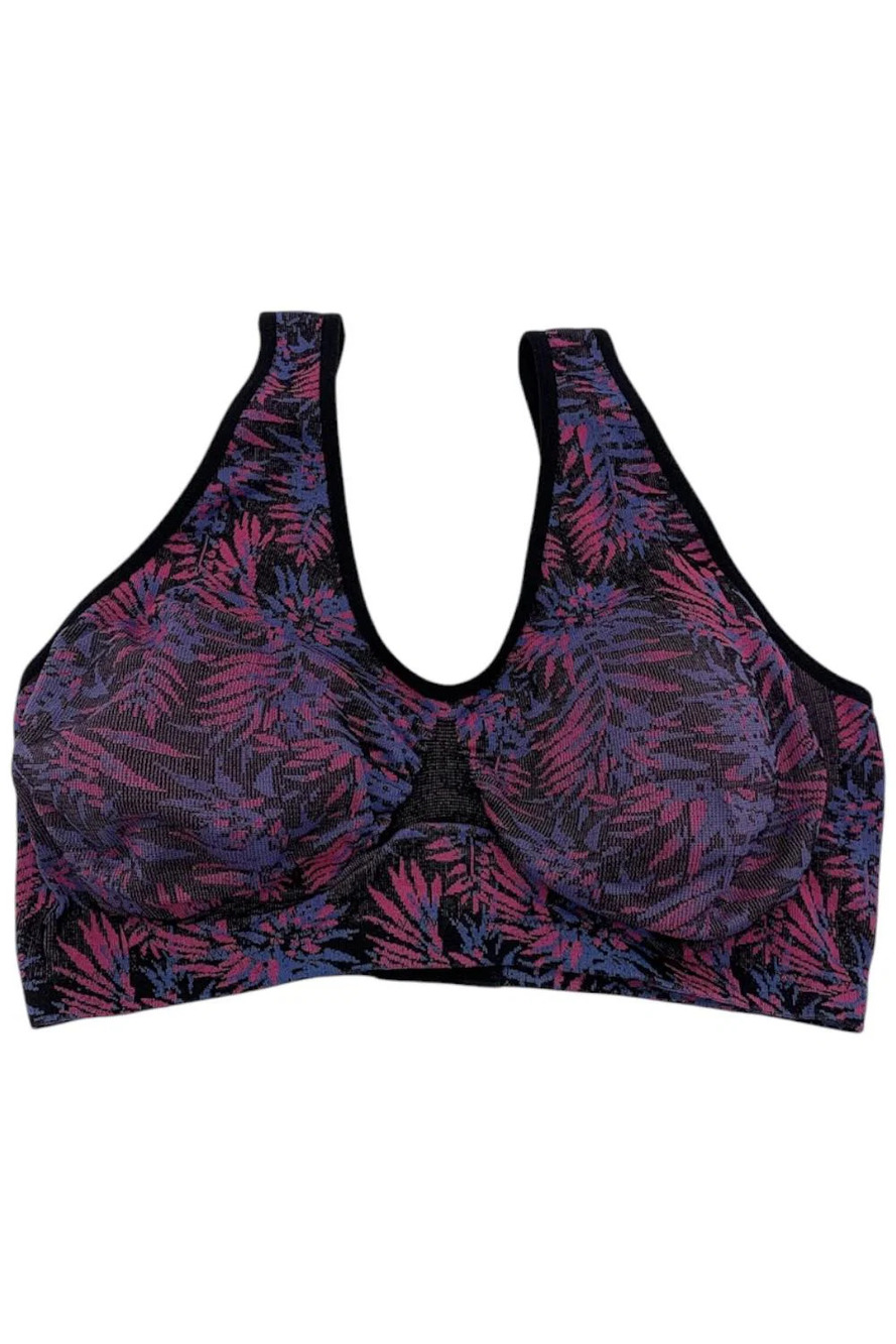 Rhonda Shear Seamless Jacquard Ahh Leisure Bra Floral -